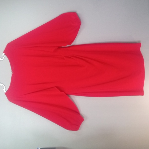 Ralph Lauren Dresses & Skirts - Lauren Ralph Lauren Vibrant Red Long Sleeve Midi Dress Size 10